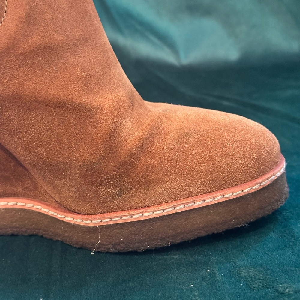 Veronica Beard Carmel suede wedge boots size 10 - Picture 12 of 15